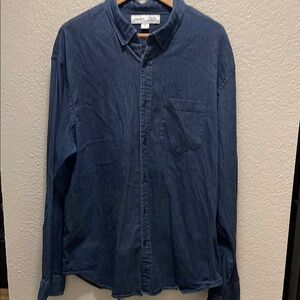 Old Navy Blue Casual Button Down Shirt with Long Sleeves